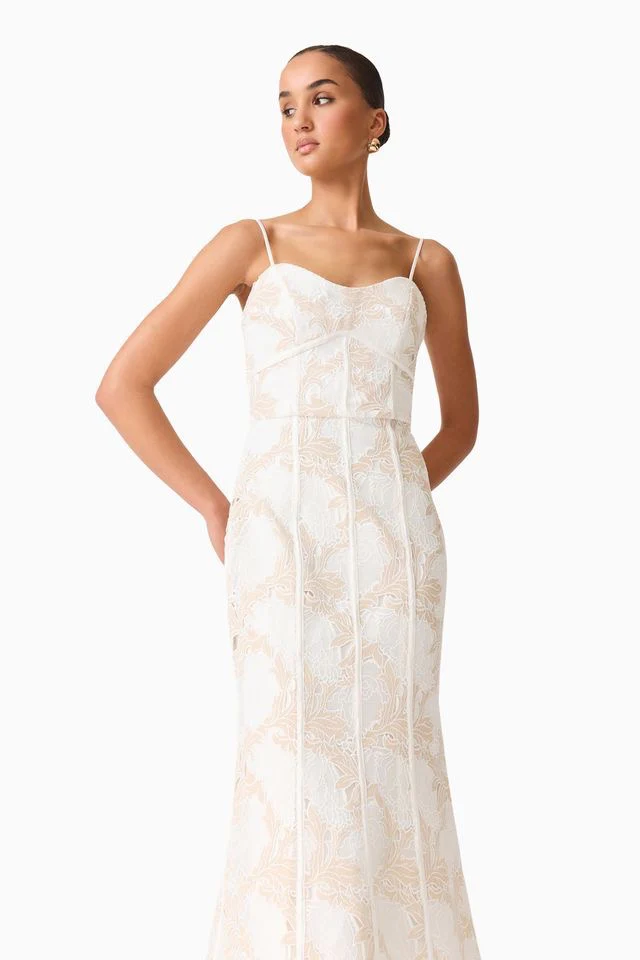 Elliatt Kira Midi Dress - Ivory Gold - Image 5