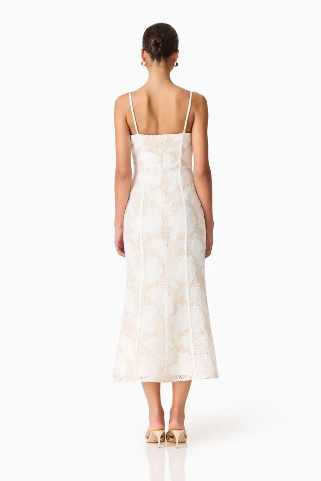 Elliatt Kira Midi Dress - Ivory Gold - Image 6