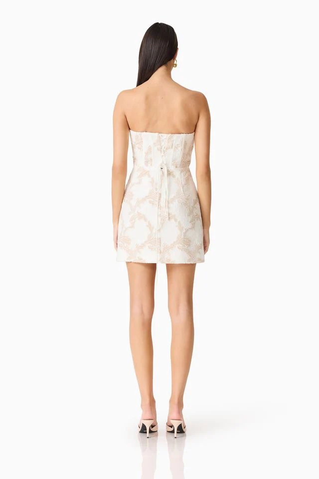 Elliatt Kira Mini Dress - Ivory Gold - Image 6