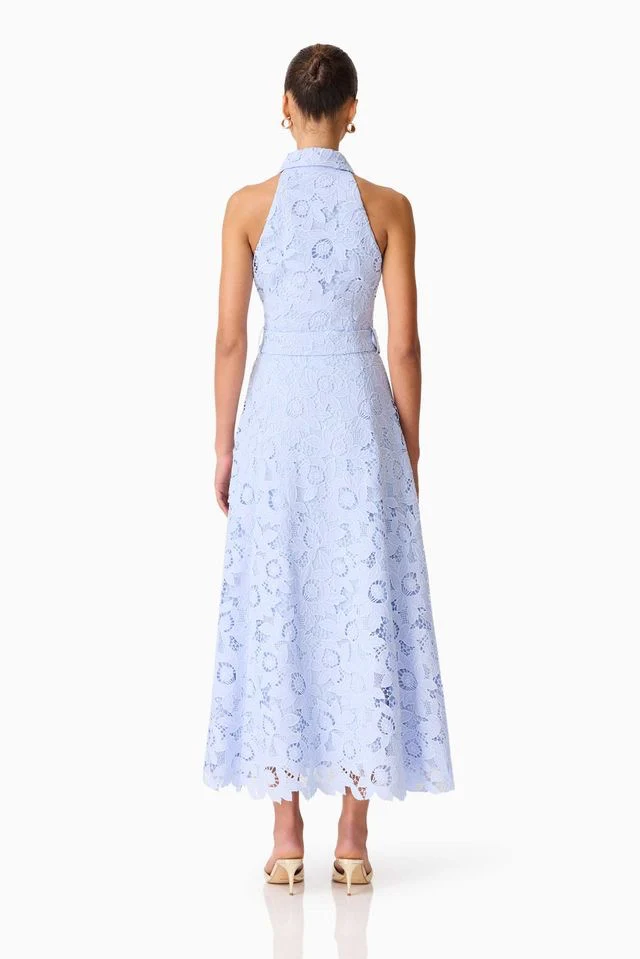 Elliatt Lacy Collared Maxi Dress - Powder Blue - Image 7