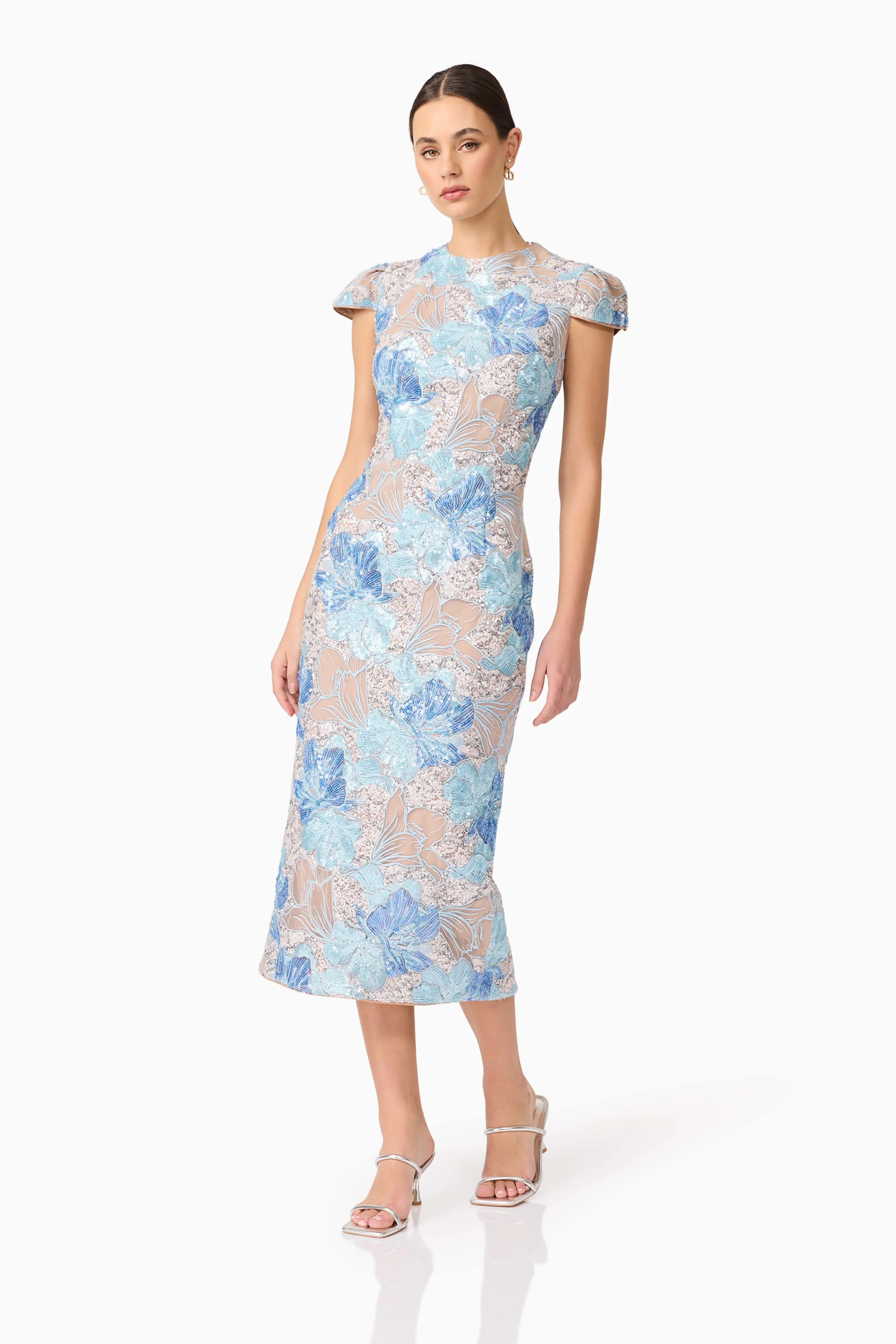 Elliatt Leonie Midi Dress - Blue - Image 5