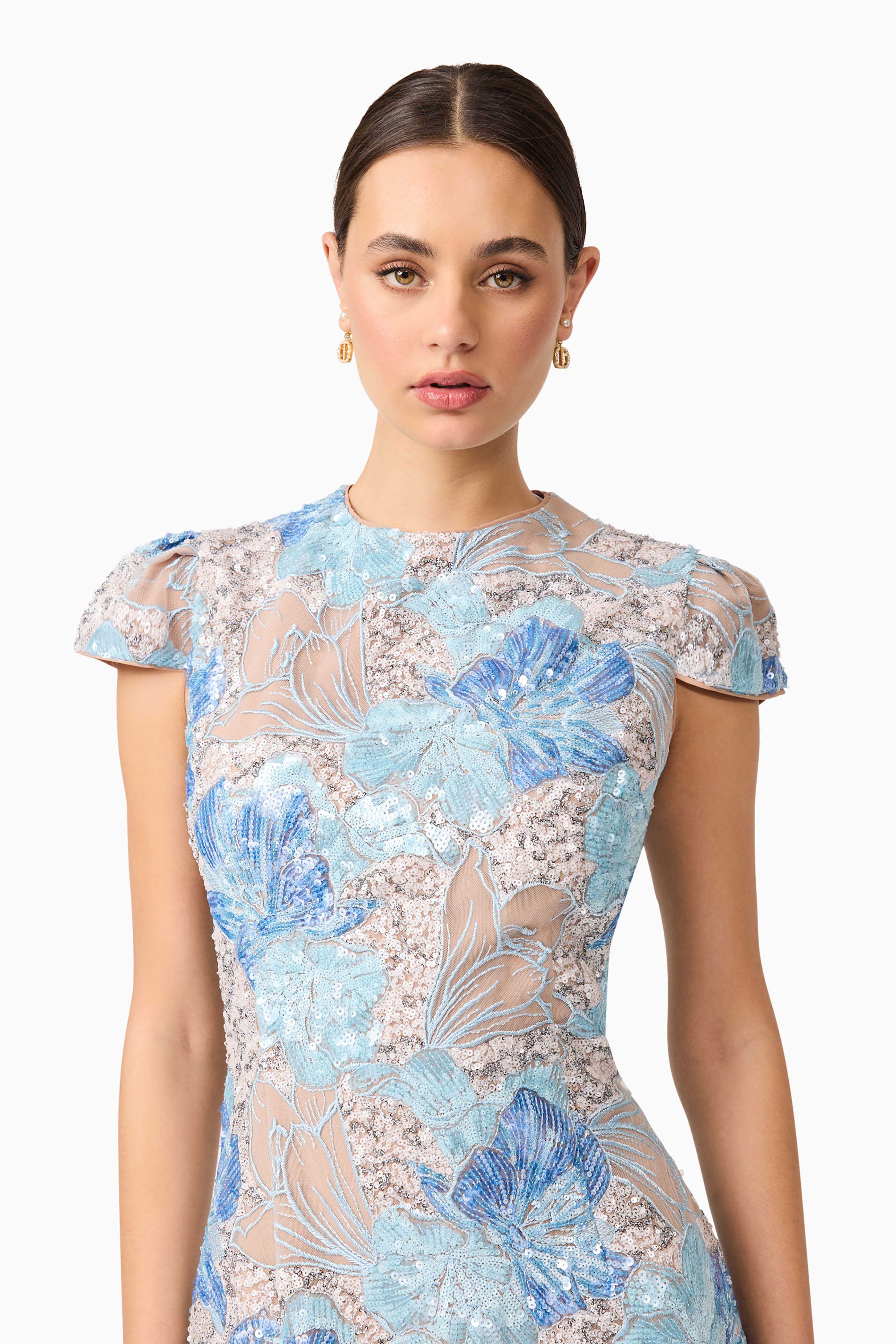 Elliatt Leonie Midi Dress - Blue - Image 6