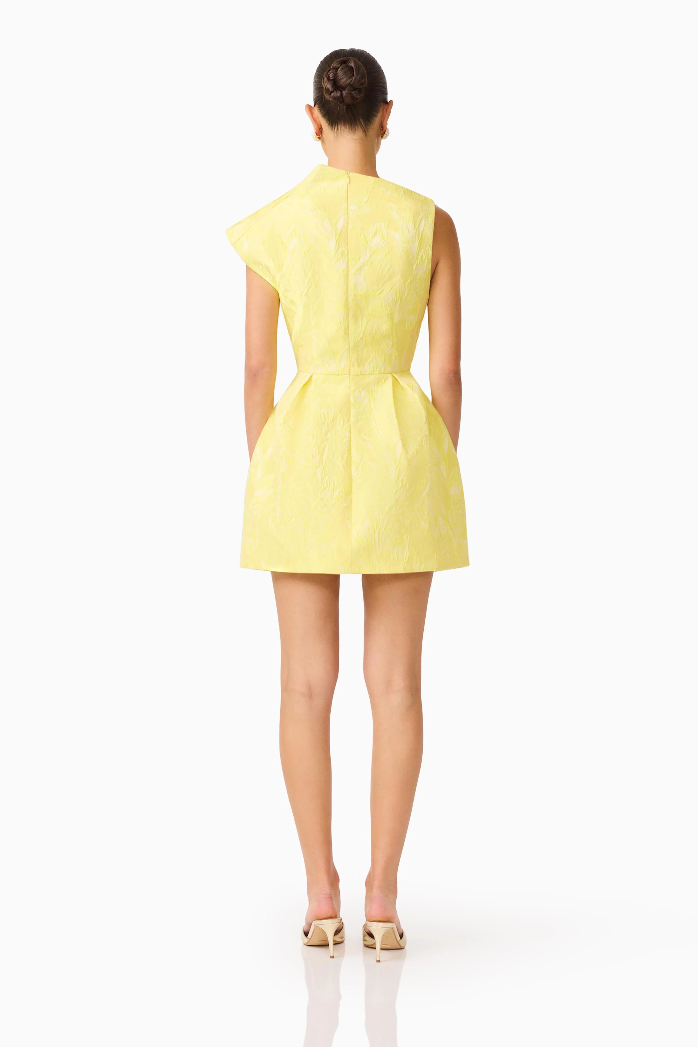 Elliatt Luella Asymmetric Mini Dress - Yellow - Image 3