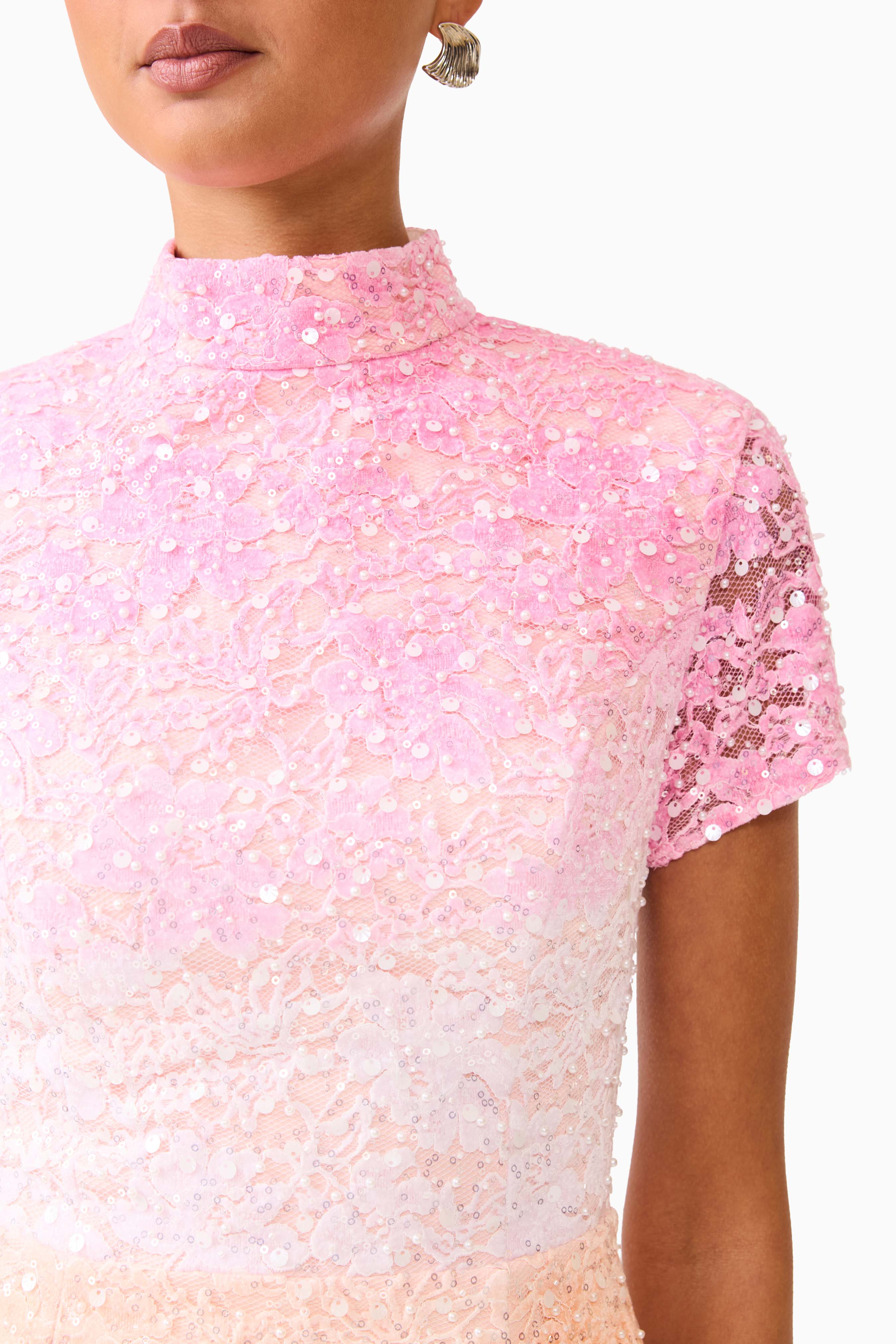 Elliatt Lumira Tulip Mini Dress - Pink Ombre - Image 5