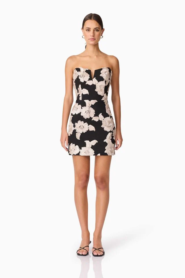 Elliatt Margaux Mini Dress - Black Gold