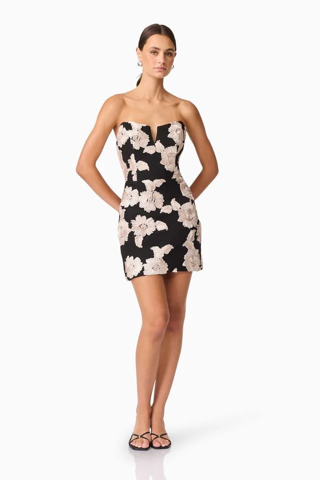 Elliatt Margaux Mini Dress - Black Gold - Image 2