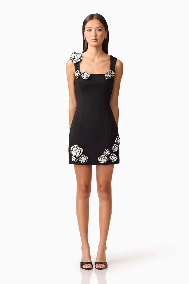 Elliatt Marina Mini Dress - Black White