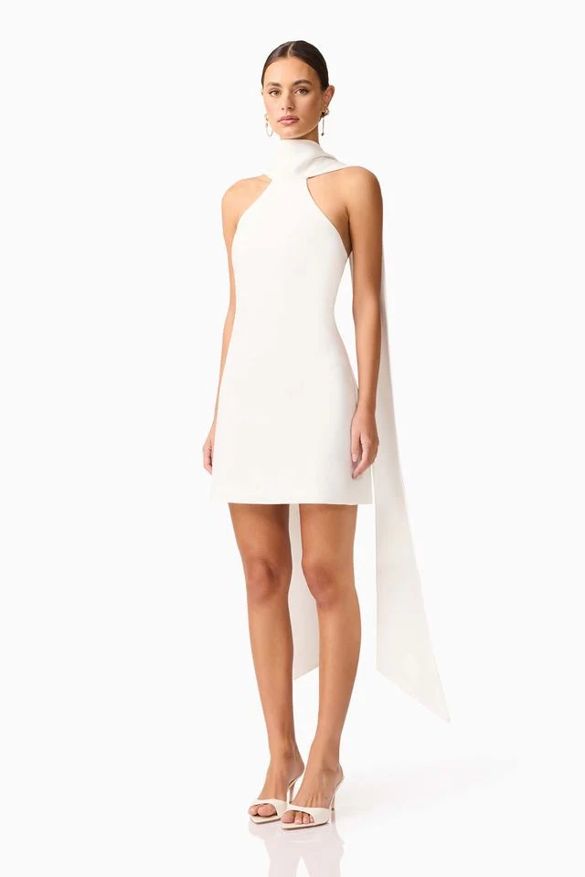 Elliatt Mira Halter Mini Dress - Ivory - Image 2