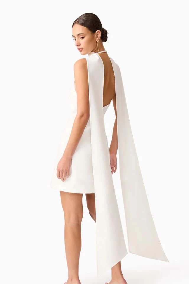 Elliatt Mira Halter Mini Dress - Ivory - Image 5