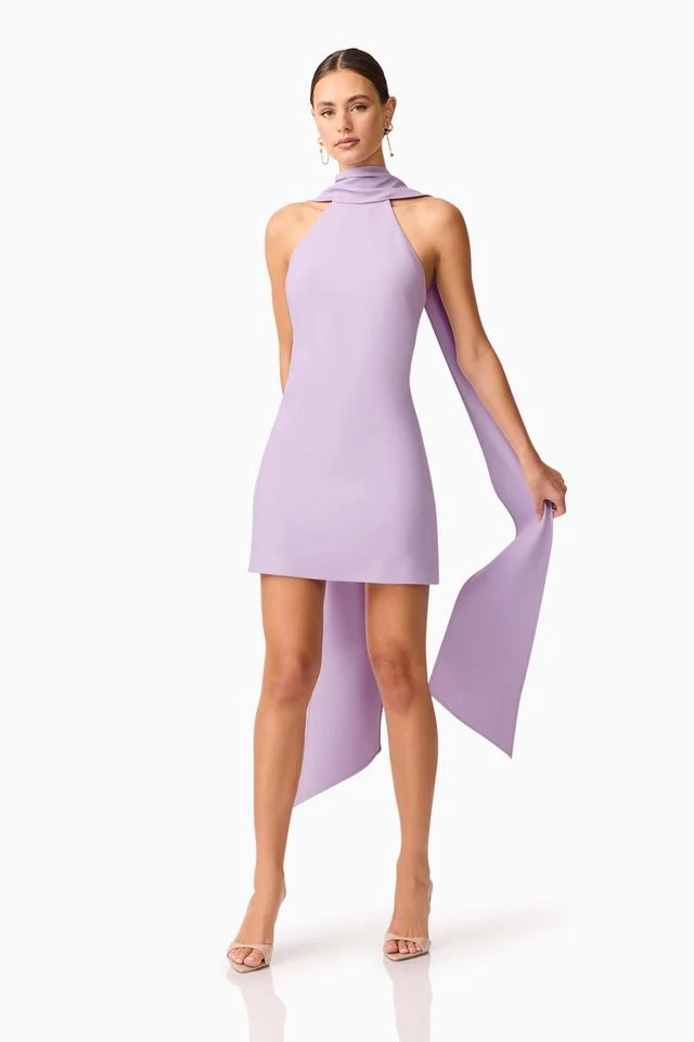 Elliatt Mira Halter Mini Dress - Lilac - Image 2