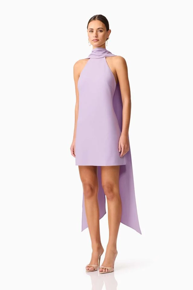 Elliatt Mira Halter Mini Dress - Lilac - Image 3