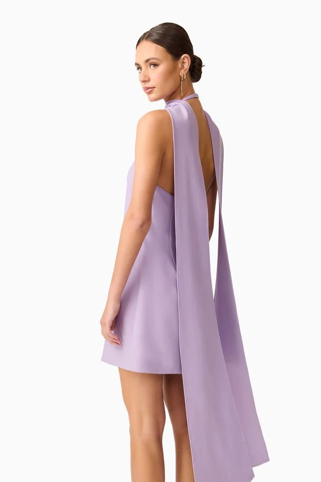 Elliatt Mira Halter Mini Dress - Lilac - Image 5
