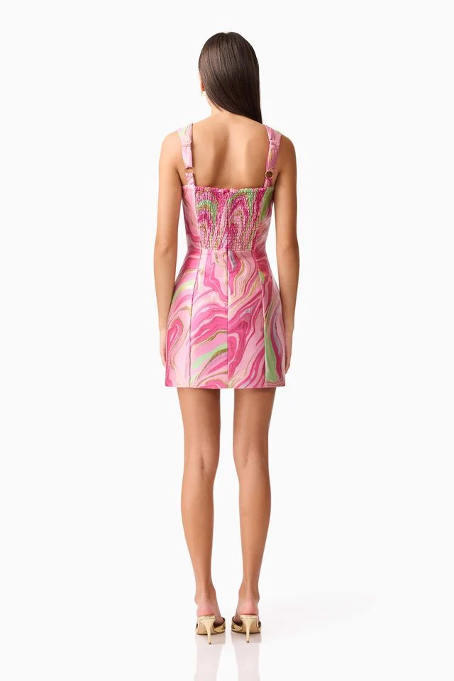Elliatt Mirella Mini Dress - Pink Multi - Image 4