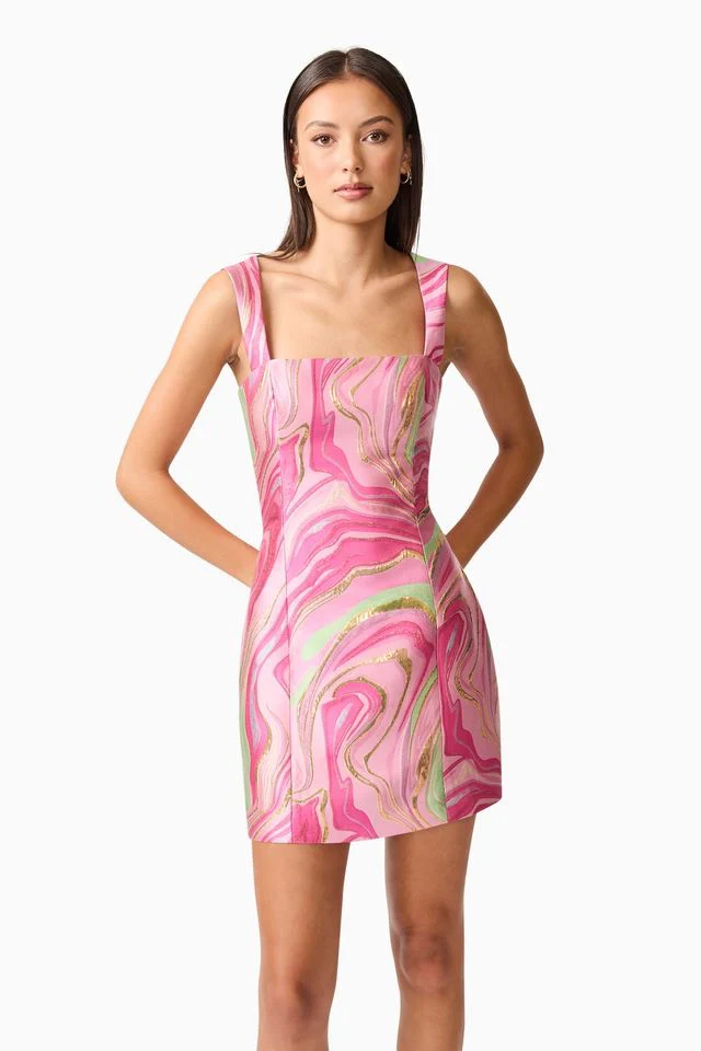 Elliatt Mirella Mini Dress - Pink Multi - Image 5