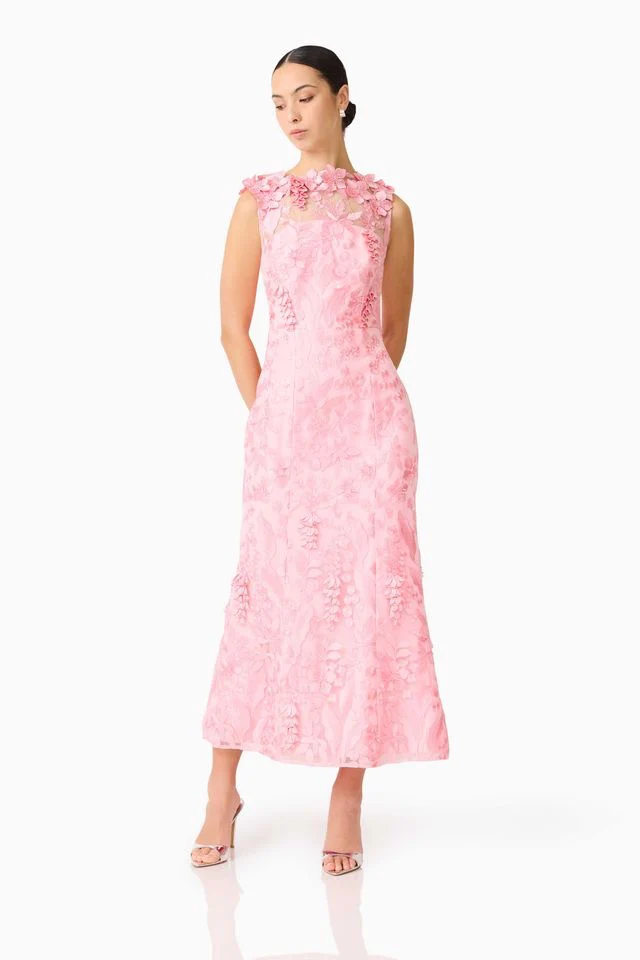 Elliatt Monique High Neck Gown - Pink - Image 3