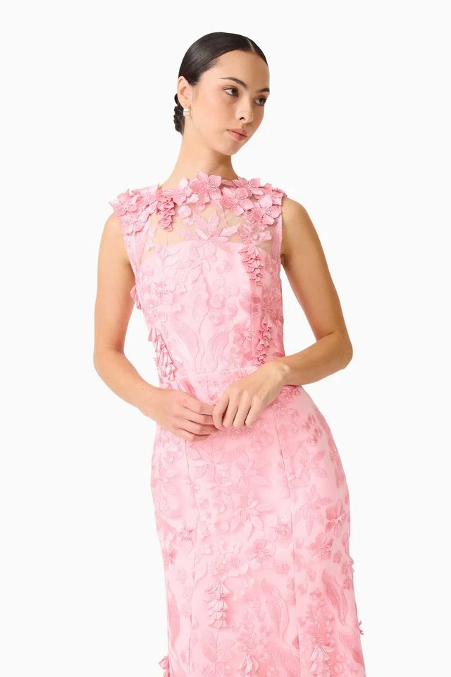 Elliatt Monique High Neck Gown - Pink - Image 4