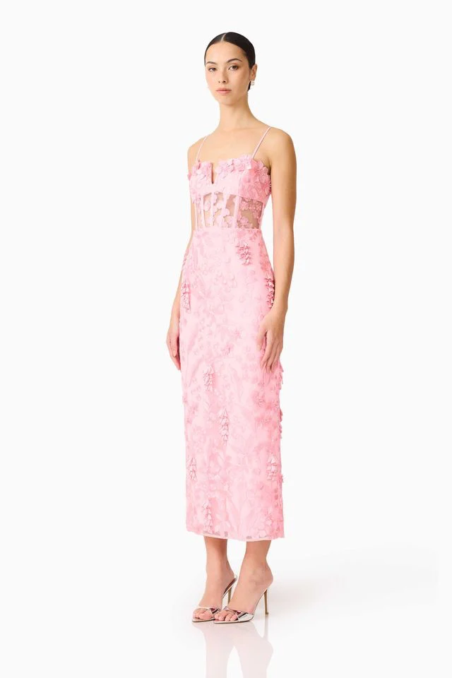 Elliatt Monique Strapless Midi Dress - Pink - Image 4