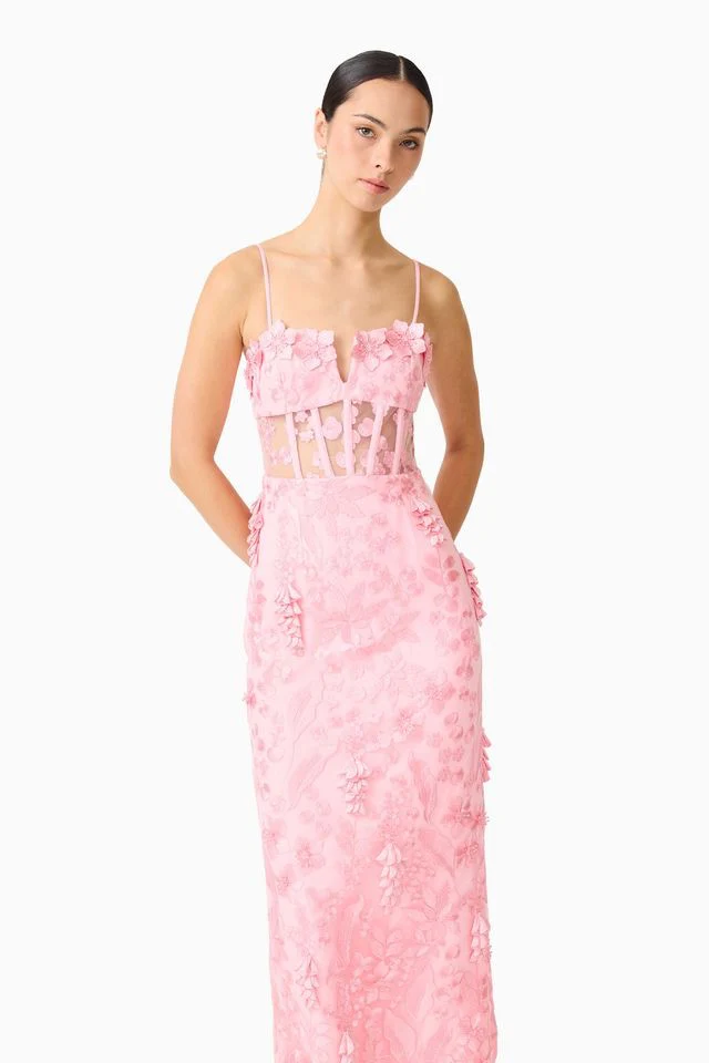Elliatt Monique Strapless Midi Dress - Pink - Image 5