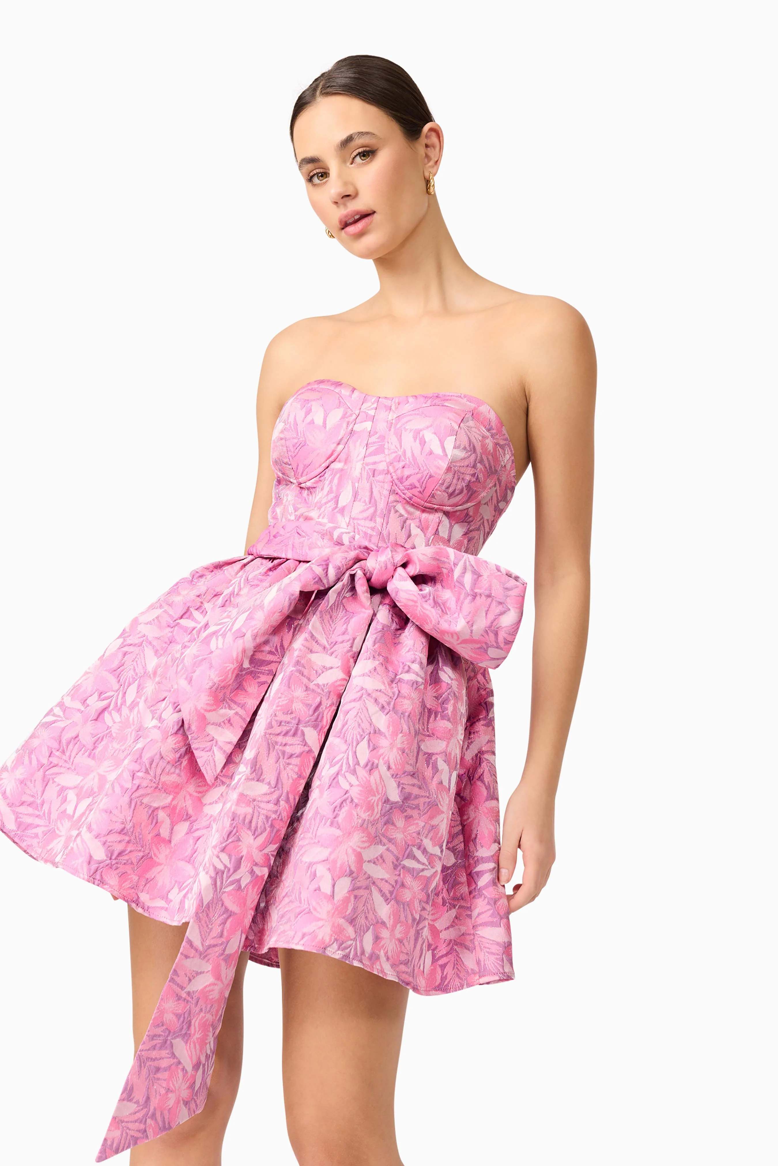 Elliatt Nadeen A Line Mini Dress - Pink Purple - Image 2