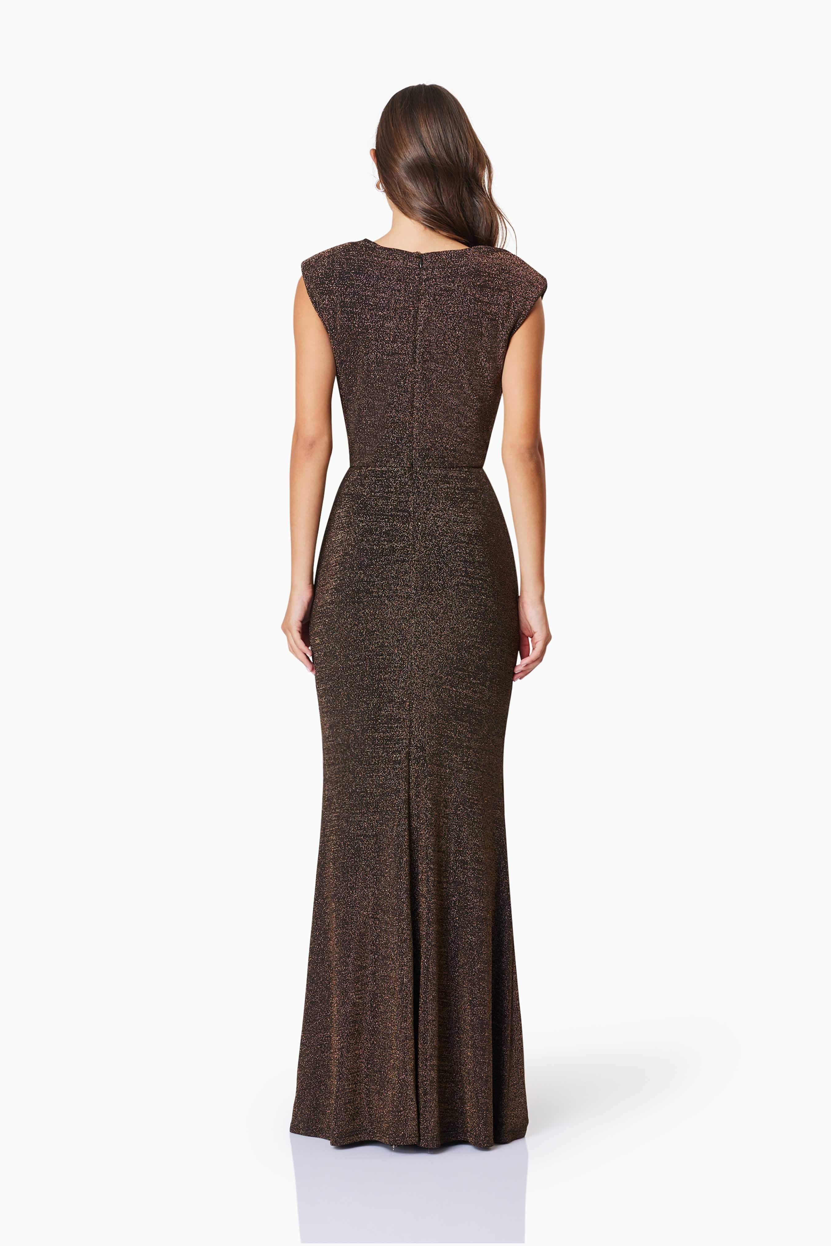 Elliatt Nalani Maxi Dress - Black/Gold - Image 5