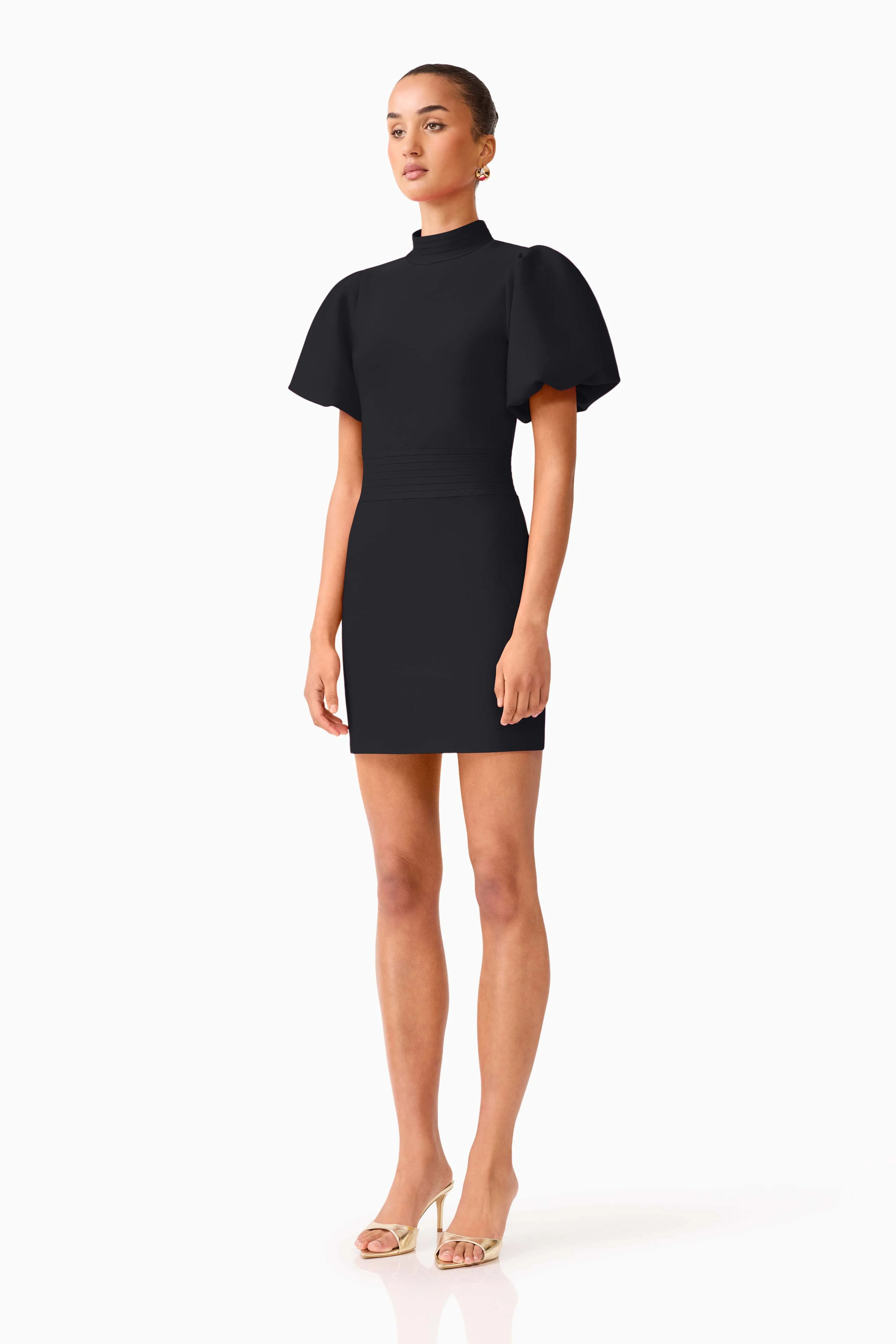 Elliatt Naomi Puff Sleeve Mini Dress - Black - Image 5