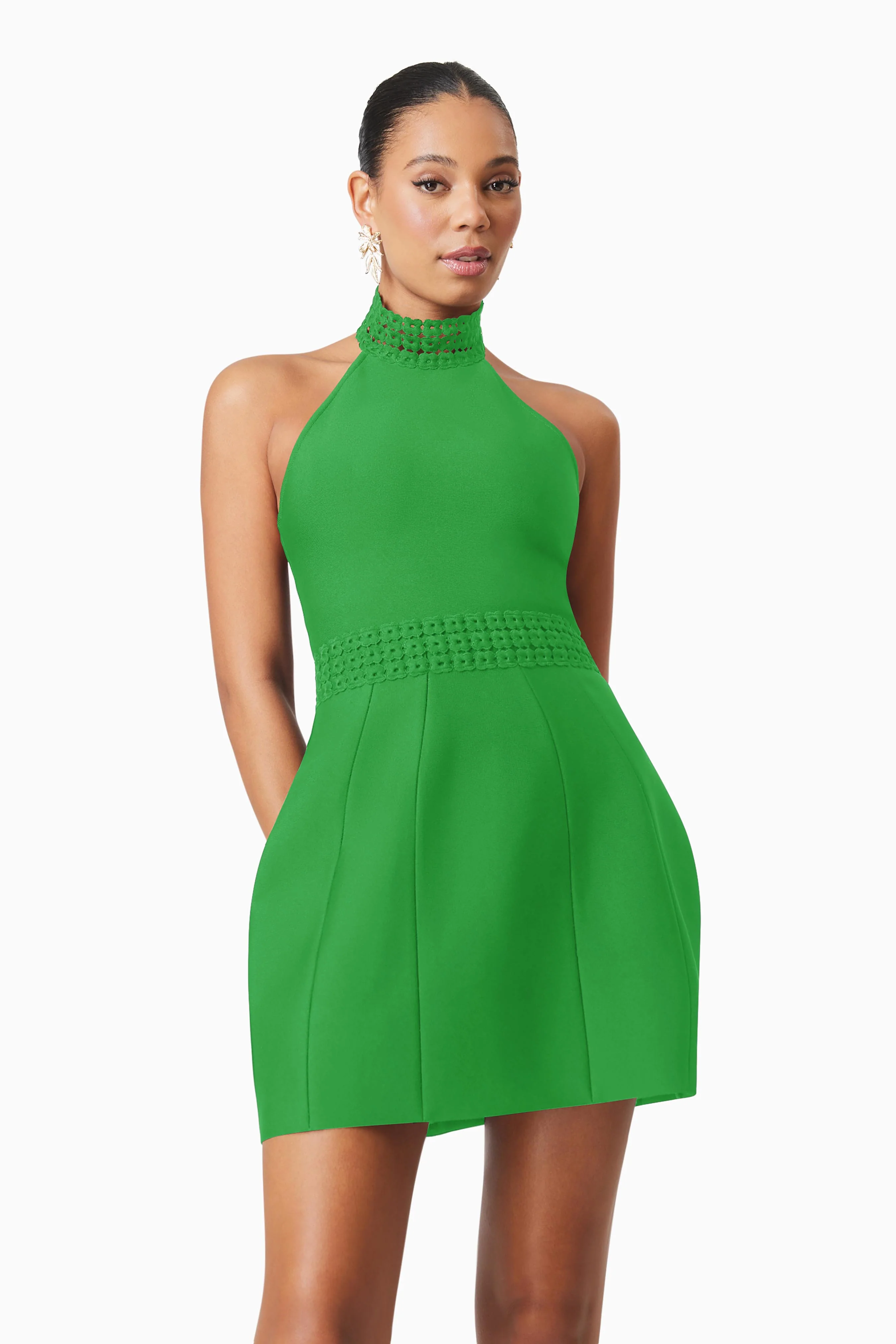 Elliatt Neoma Mini Dress - Kelly Green - Image 2
