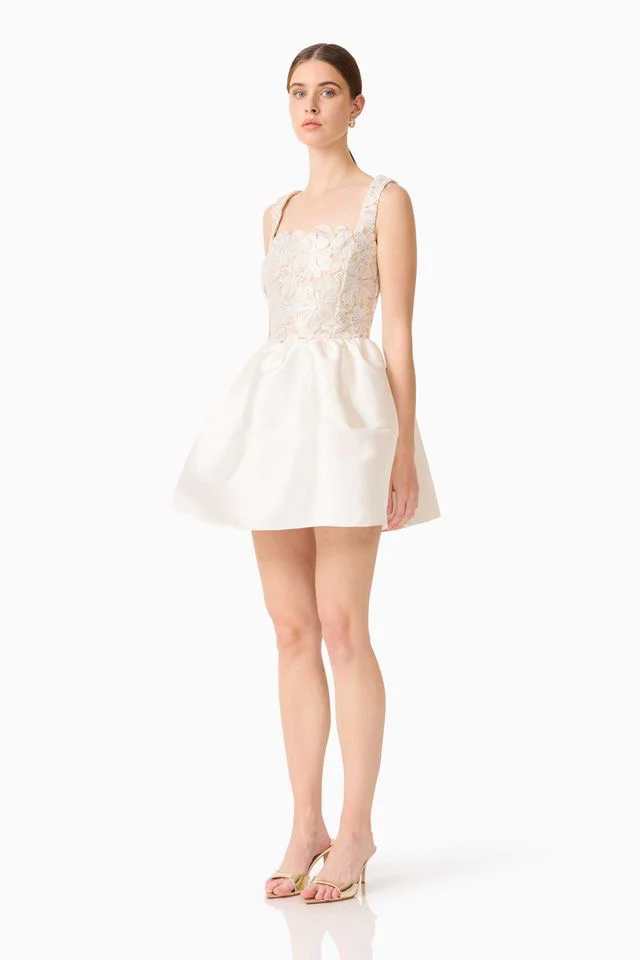 Elliatt Nicoletta Aline Mini Dress - White Gold - Image 3