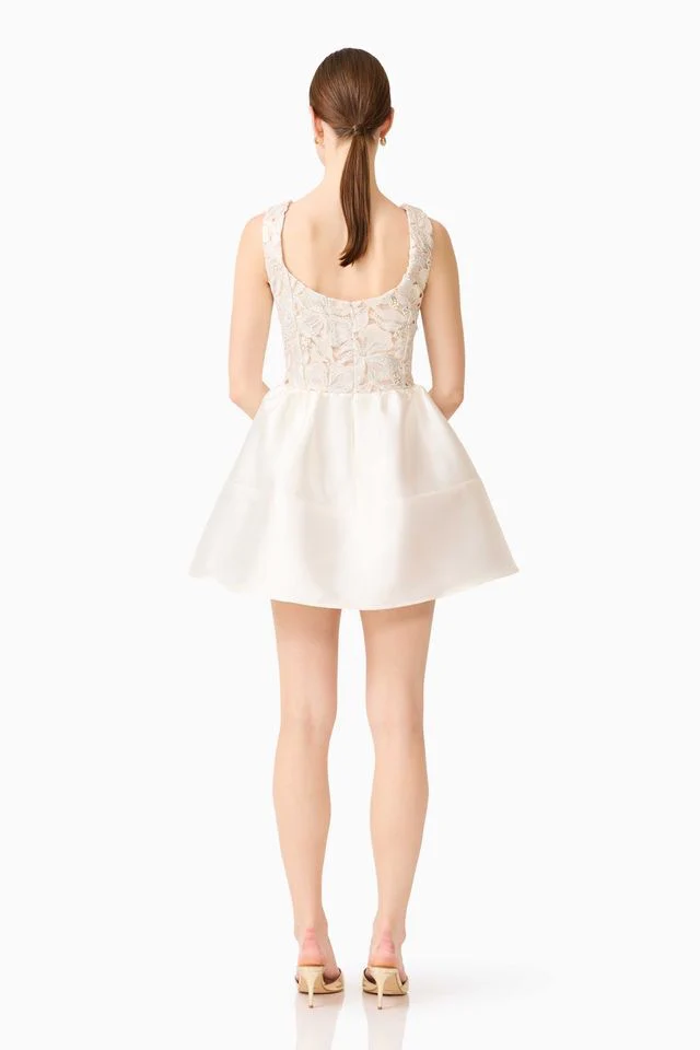 Elliatt Nicoletta Aline Mini Dress - White Gold - Image 6