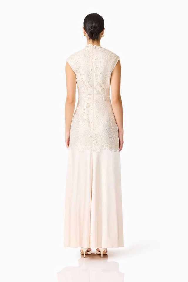 Elliatt Nicoletta High Neck Gown - White Gold - Image 6