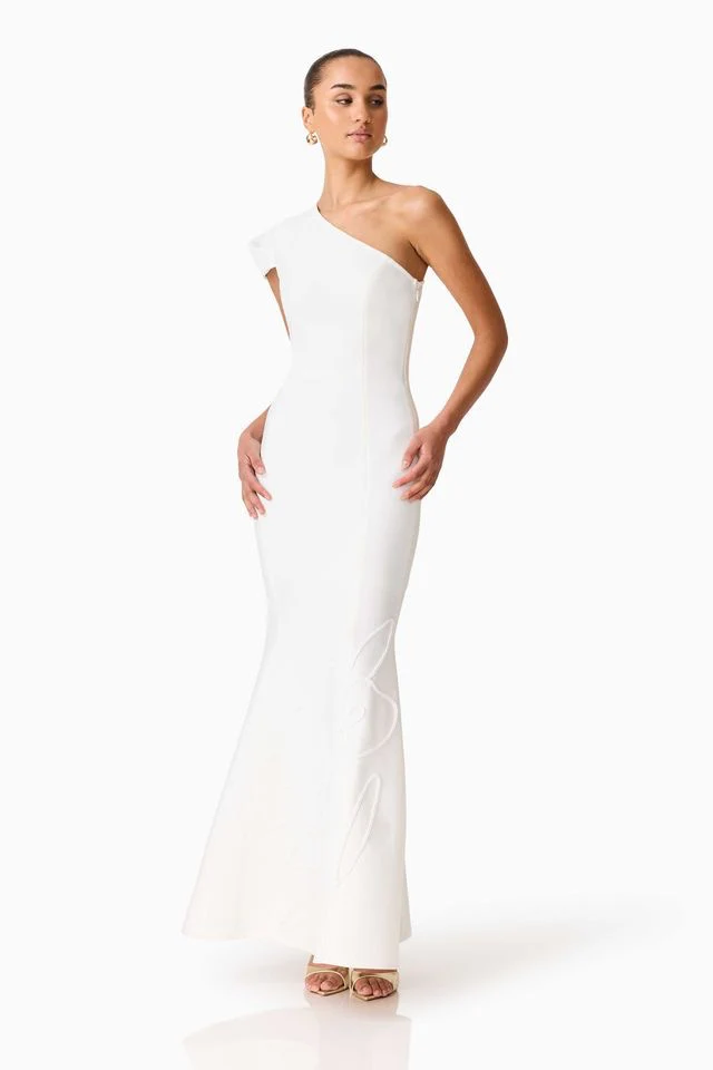 Elliatt Opline One Shoulder Gown - White - Image 2