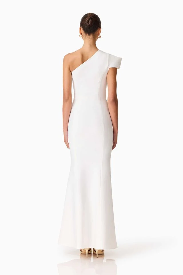 Elliatt Opline One Shoulder Gown - White - Image 7