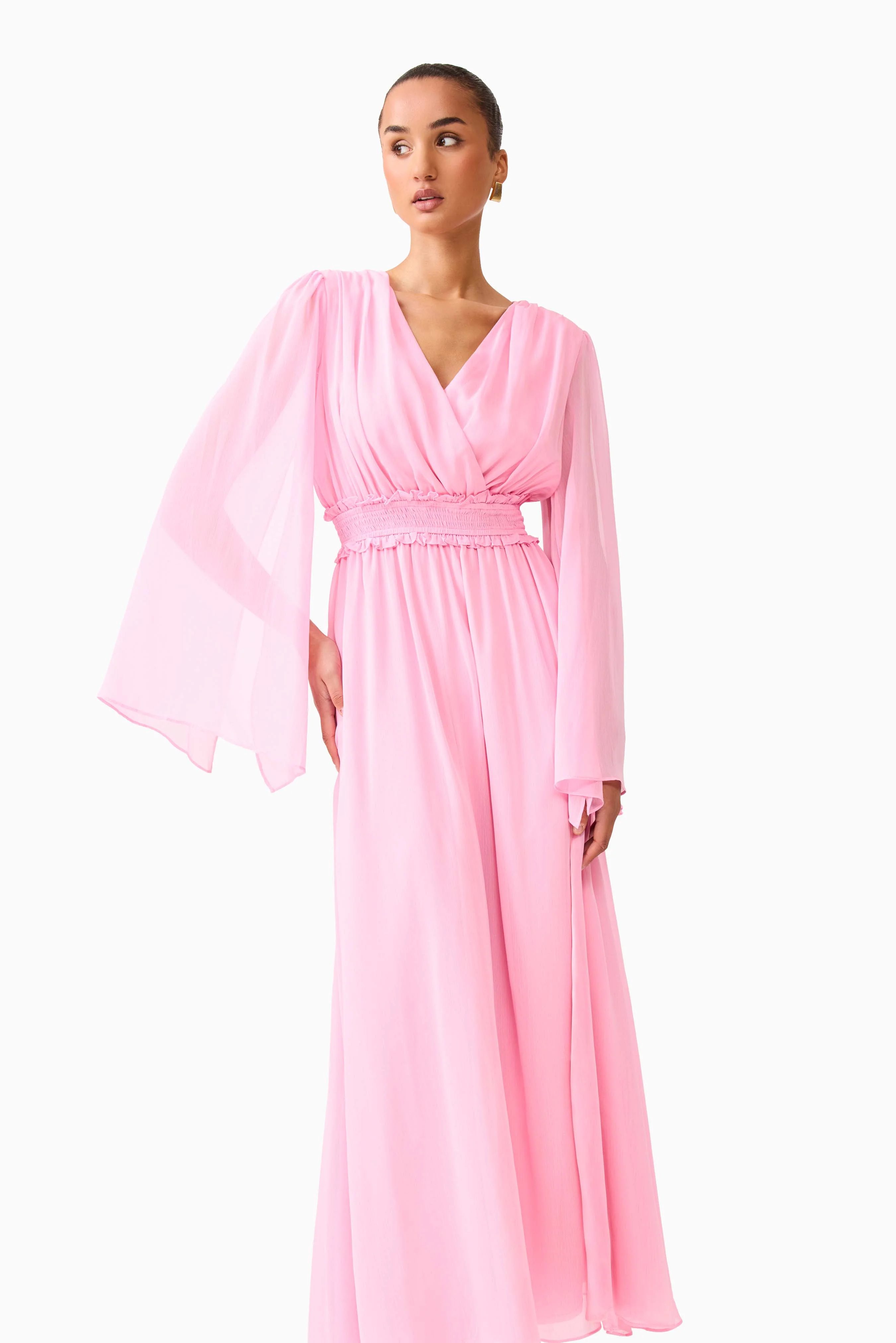 Elliatt Poppy Long Sleeve Gown - Pink - Image 2