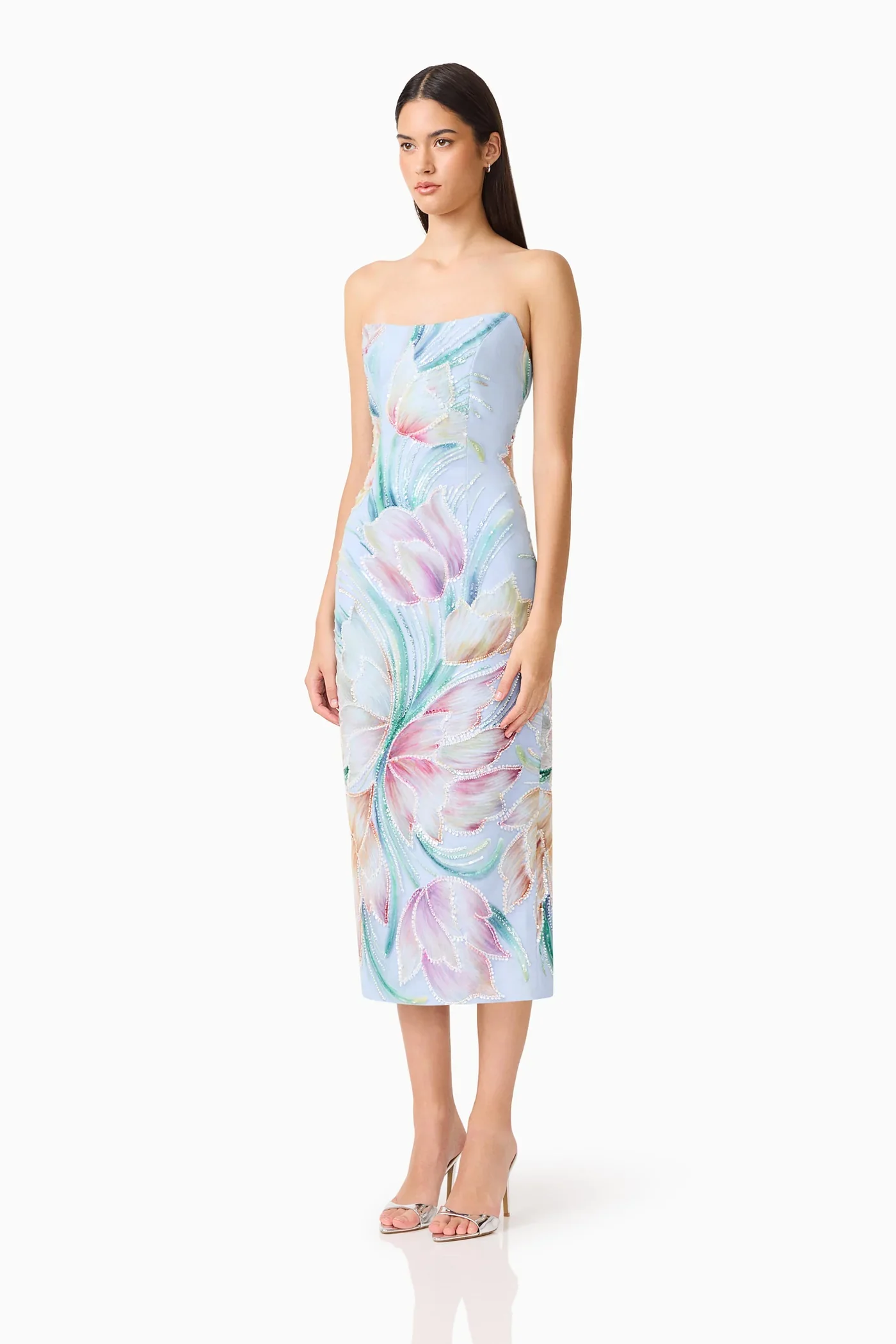 Elliatt Priselle Strapless Midi Dress - Floral Multi - Image 2