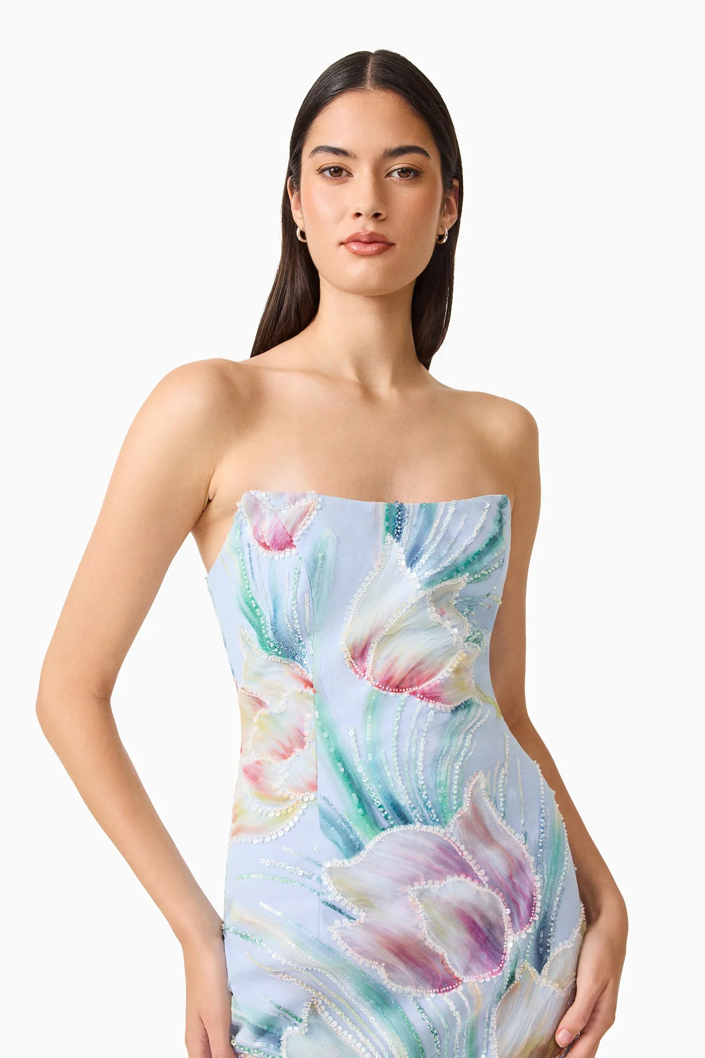 Elliatt Priselle Strapless Midi Dress - Floral Multi - Image 4