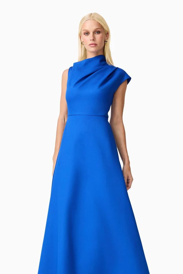 Elliatt Rafaela Midi Dress - Blue - Image 4