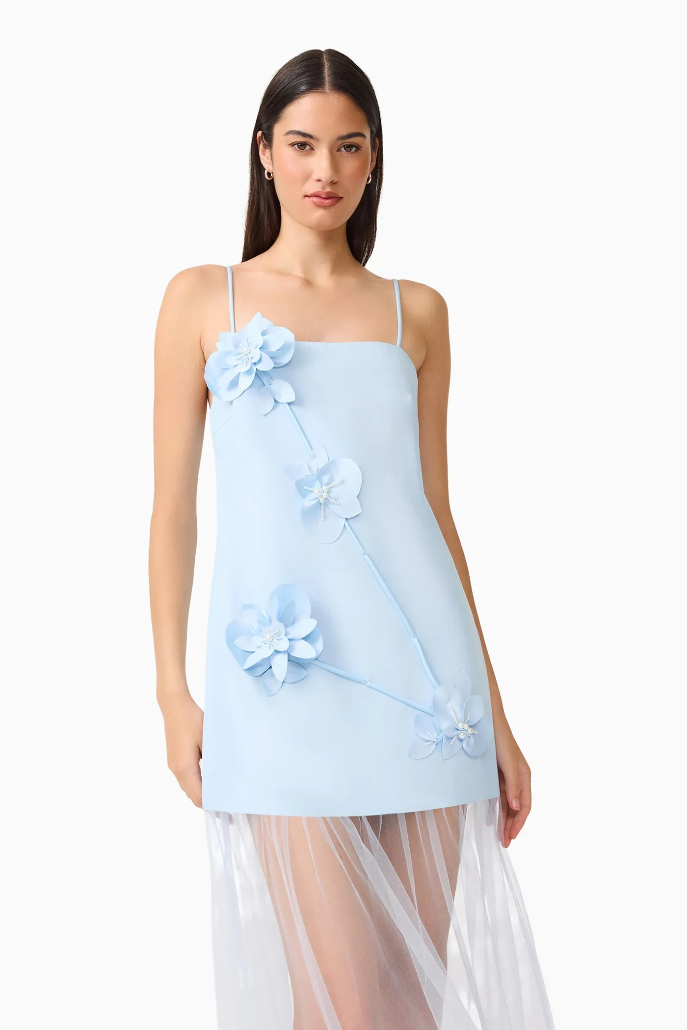 Elliatt Reina 3D Floral Gown - Sky Blue - Image 4