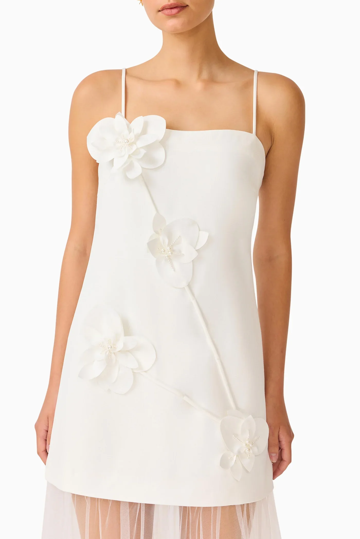Elliatt Reina 3D Floral Gown - White - Image 4