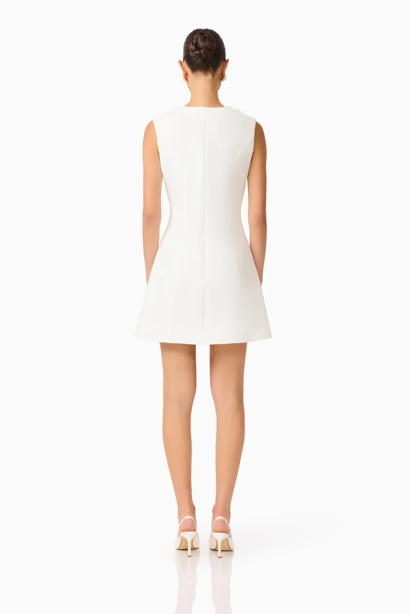 Elliatt Reina 3D Floral Mini Dress - White - Image 3