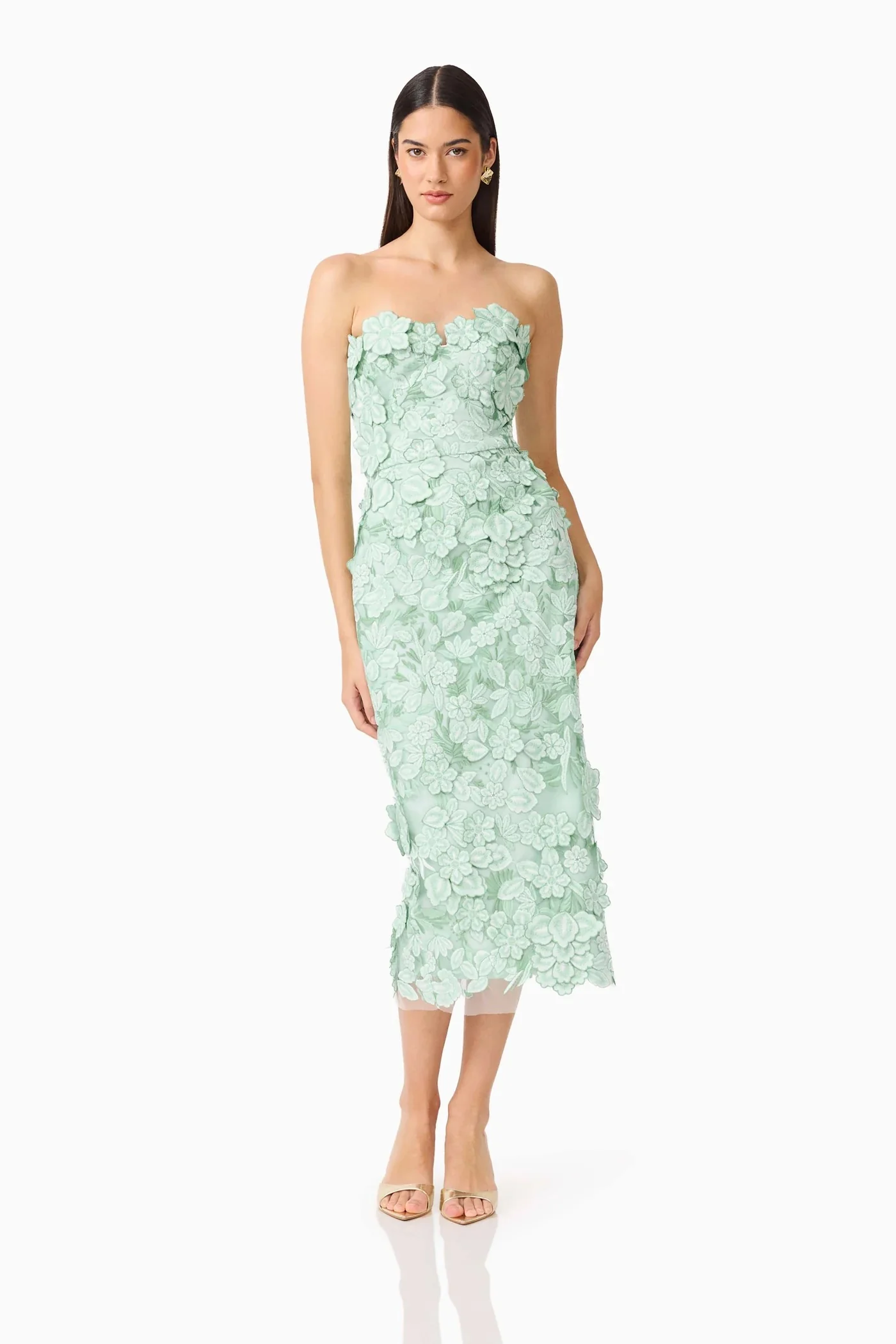 Elliatt Roseate Midi Dress - Mint Green - Image 3