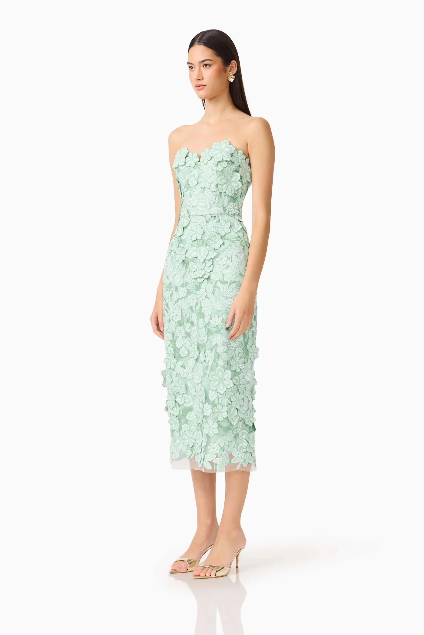 Elliatt Roseate Midi Dress - Mint Green - Image 4