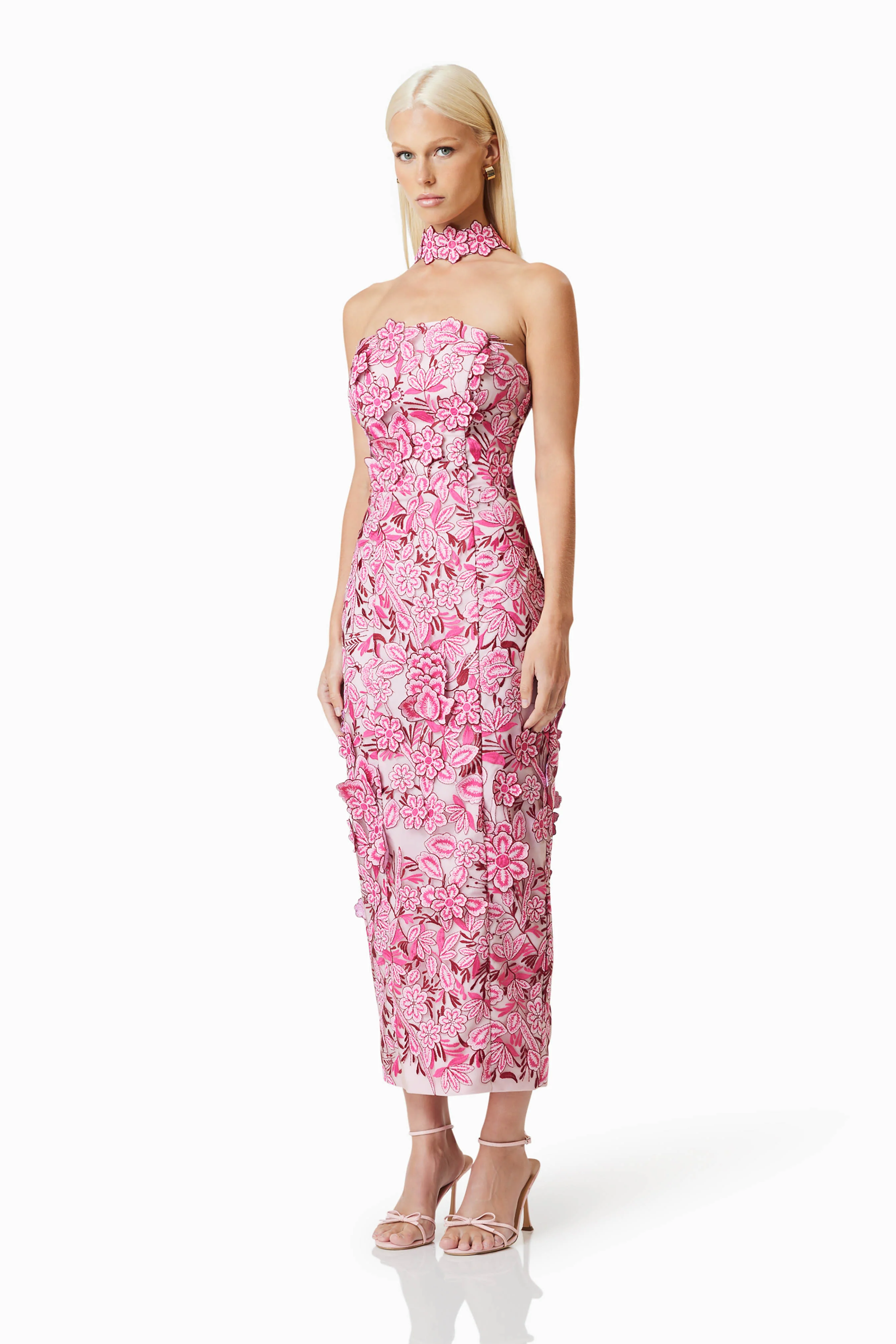 Elliatt Roseate Midi Dress - Pink - Image 3