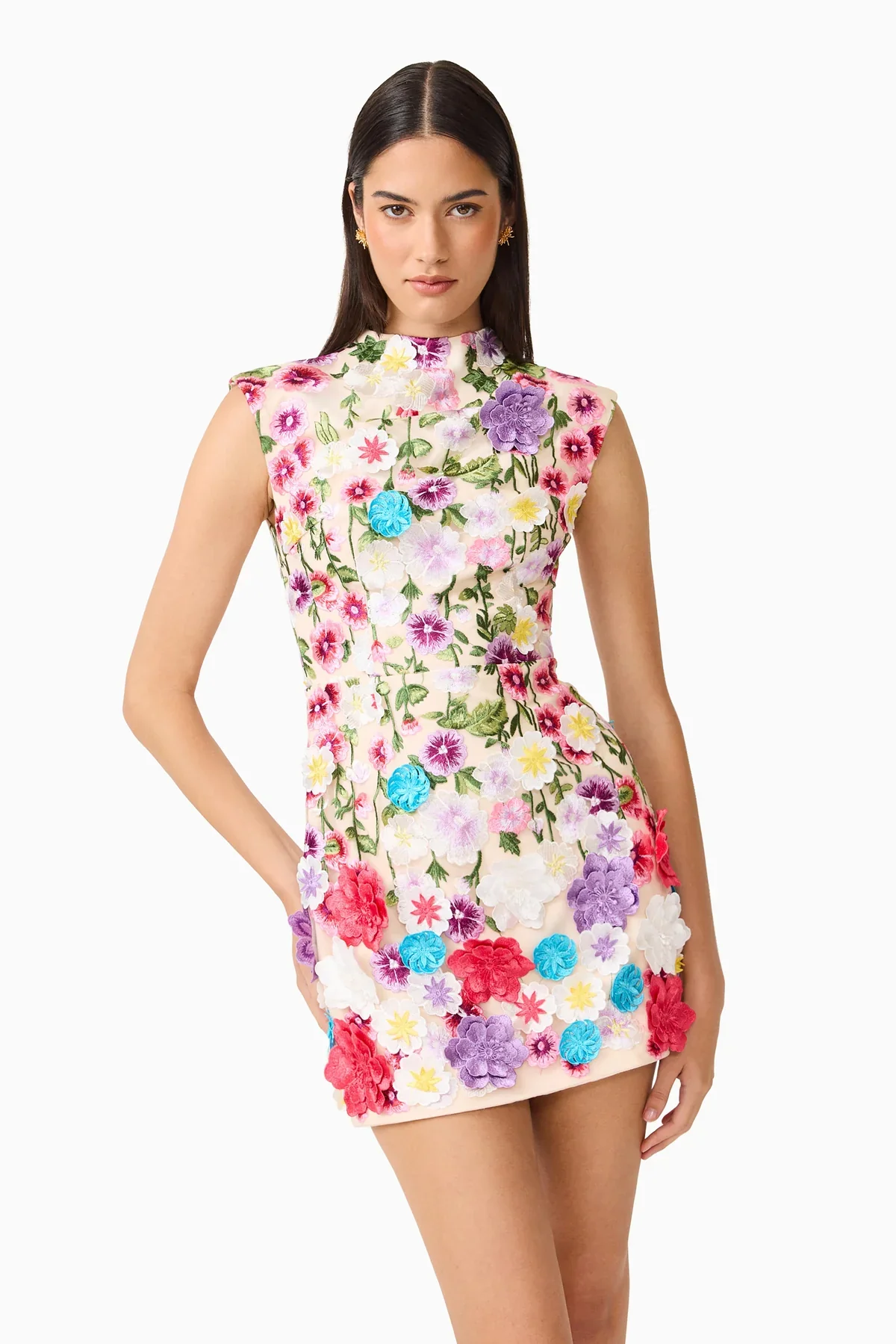 Elliatt Rosette Sleeveless Mini Dress - Multi Floral - Image 4