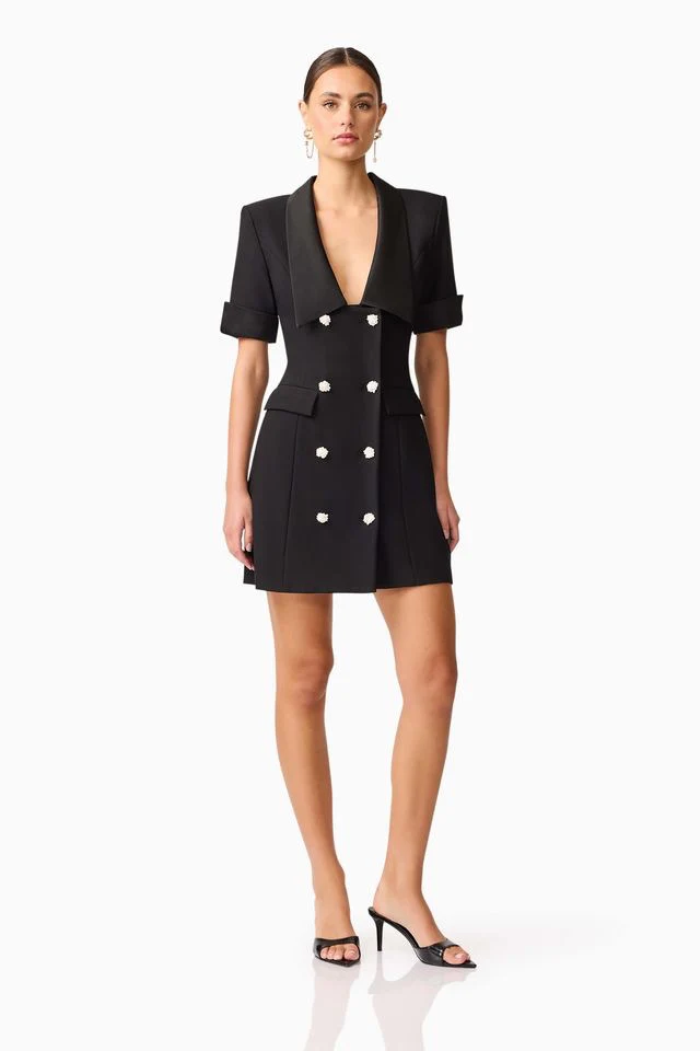 Elliatt Ruby Blazer Dress - Black - Image 3