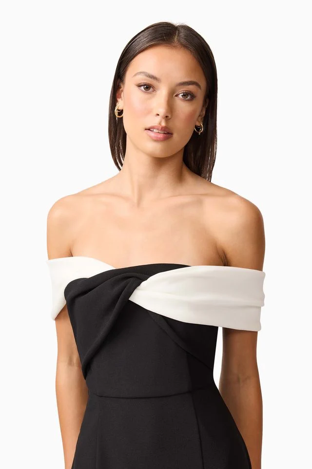 Elliatt Ruby Gown - Black White - Image 5