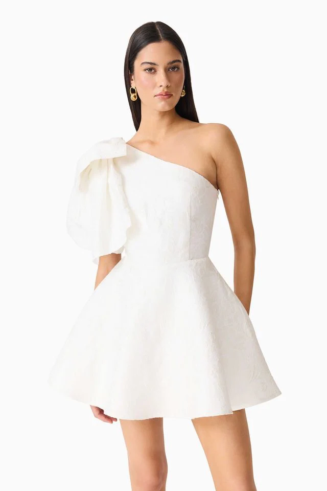 Elliatt Saffron Asym Mini Dress - White - Image 4