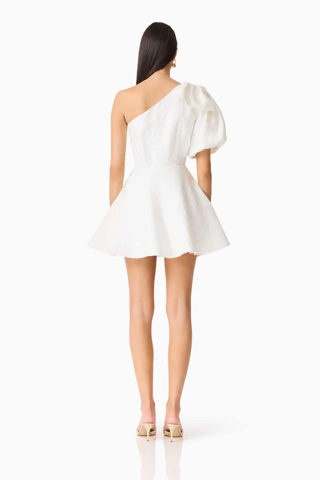 Elliatt Saffron Asym Mini Dress - White - Image 6
