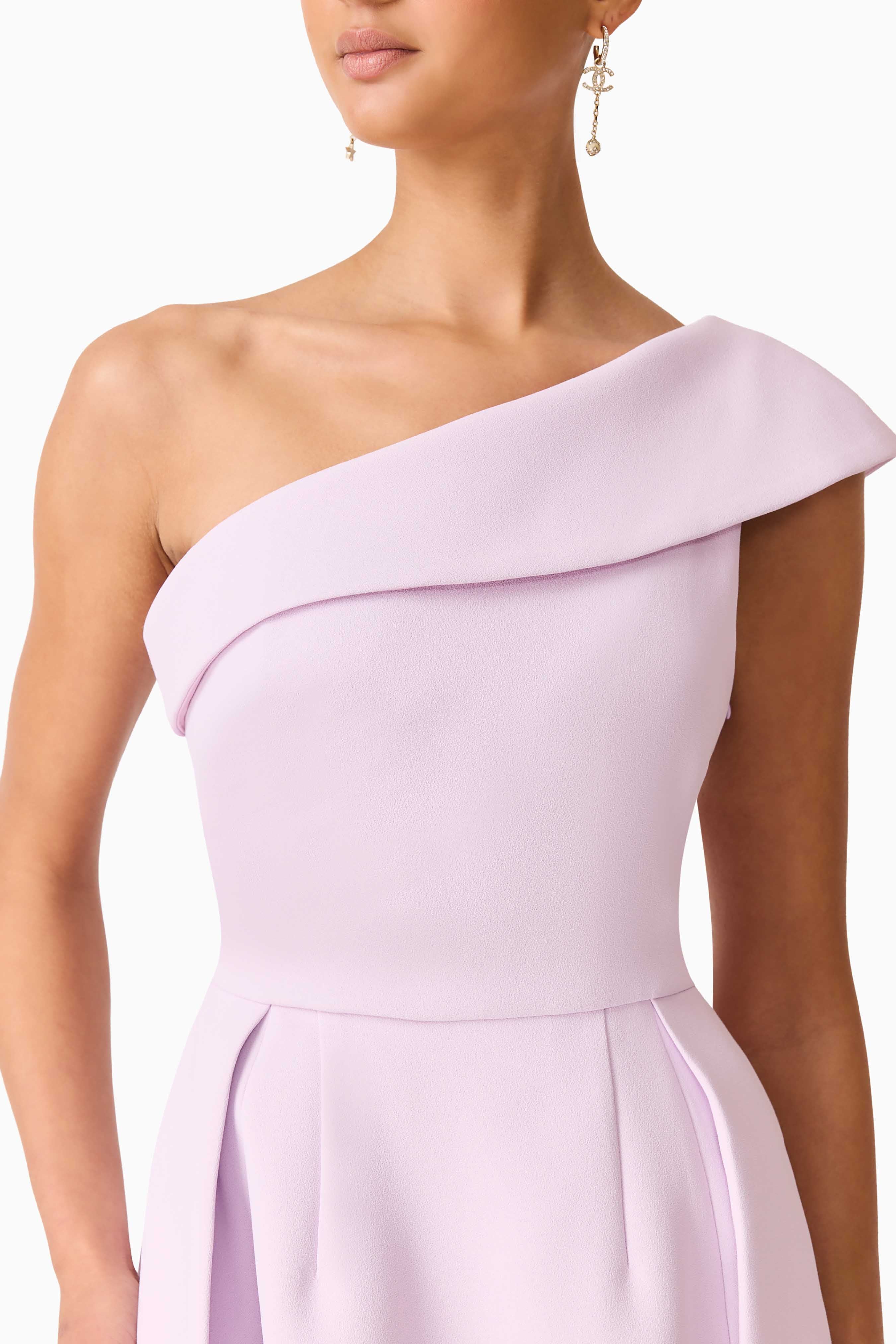 Elliatt Saphine One Shoulder Gown - Pink - Image 3