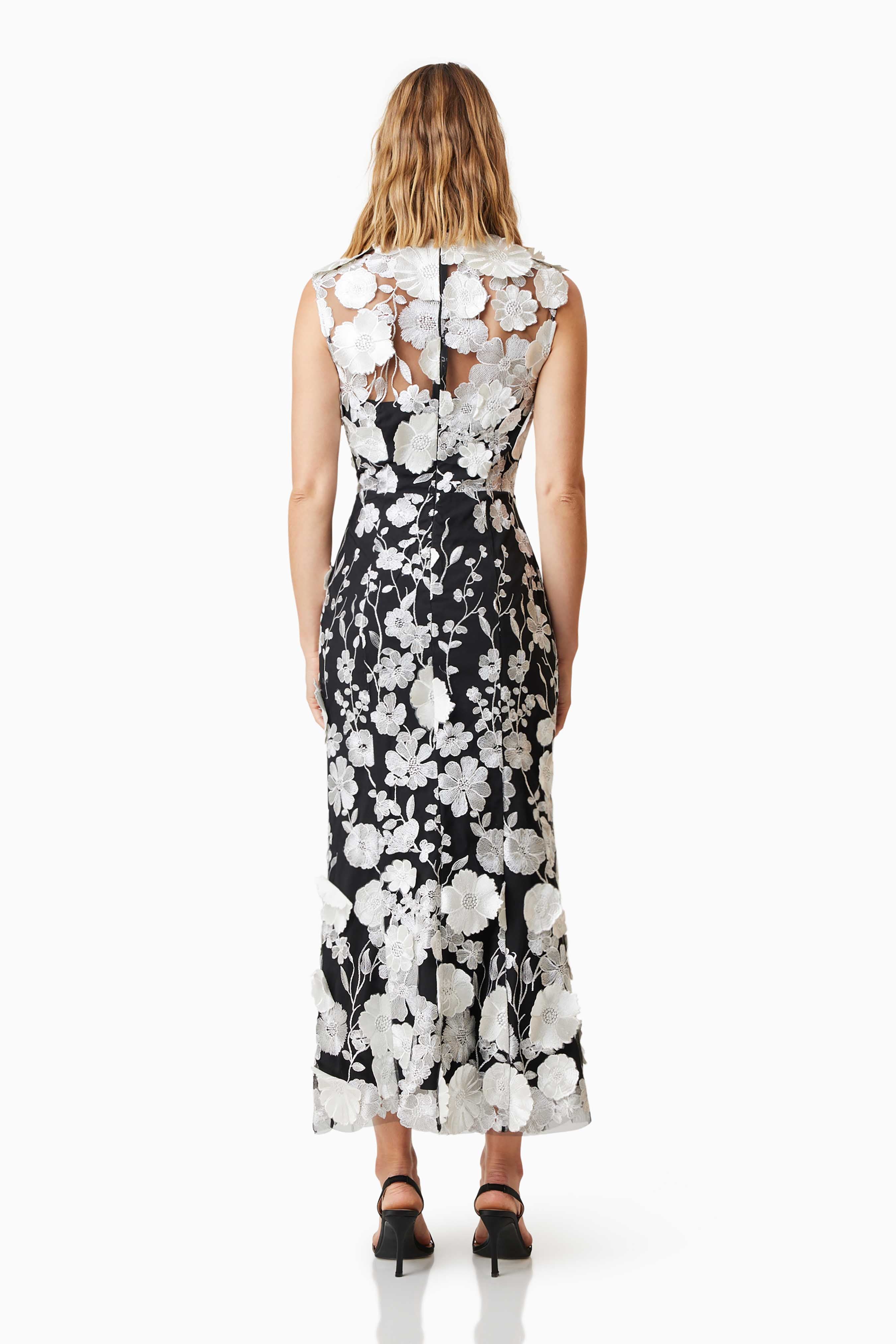 Elliatt Selene Cocktail Dress - Black/White - Image 5