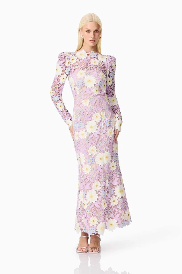 Elliatt Sigrid Midi Dress - Lilac Multi - Image 2