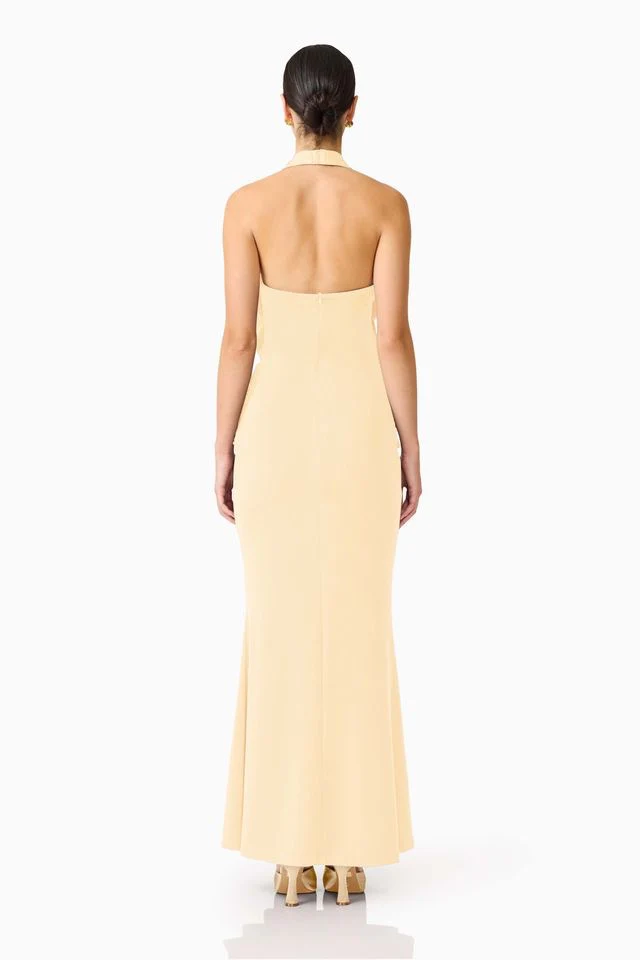 Elliatt Simone Cowl Neck Gown - Butter Yellow - Image 5